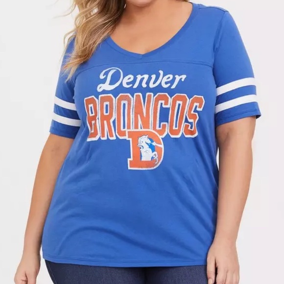 Torrid NEW 1X 14-16 Denver Broncos Blue T-Shirt Football - Picture 1 of 4